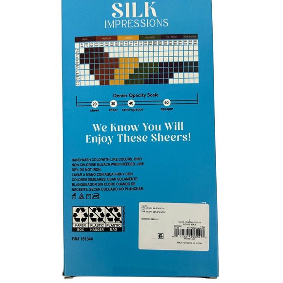 Silk Impressions Sheer All Day Control Top Pantyhose L 20 Denier Coffee 4-Pack - Picture 4 of 11